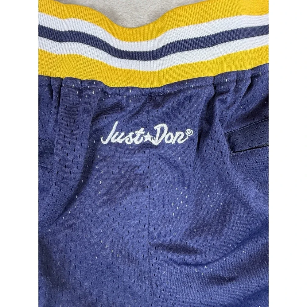 Just Don Michigan Wolverines Shorts Mens M Blue NCAA Jordan Mesh Basketball USA